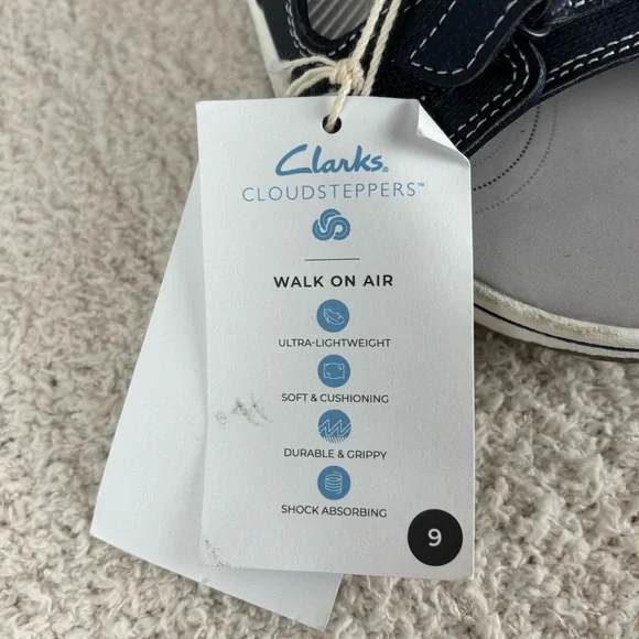 Clarks Cloudsteppers Sandals 9M Blue Breeze Piper Adjustable Strappy Comfort - Picture 12 of 15